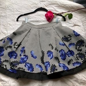Express blue floral skirt!